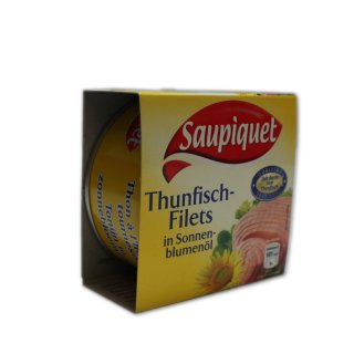 Saupiquet Thunfisch-Filets in Sonnenblumenöl (1x185g Dose)