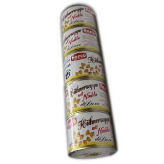 Hesco Hühnersuppe mit Nudeln deluxe in Dosen (5x212ml Dosen)