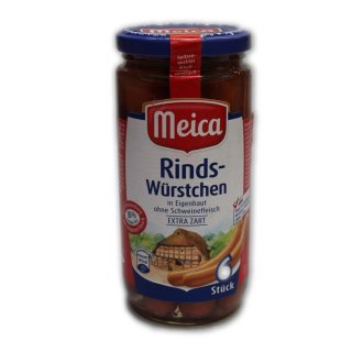 Meica Rindswürstchen in zarter Eigenhaut 6 Würstchen (180g Glas)