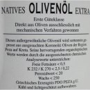 Culinaria Natives Olivenöl extra aus Kreta (1 Liter Flasche)
