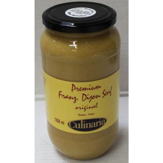Culinaria Französischer Dijon Premium-Senf extra-fein (1l Glas)