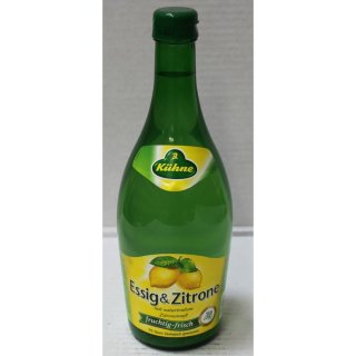 Kühne Essig & Zitrone Essig mit natürlichem Zitronensaft (0,75l Flasche)
