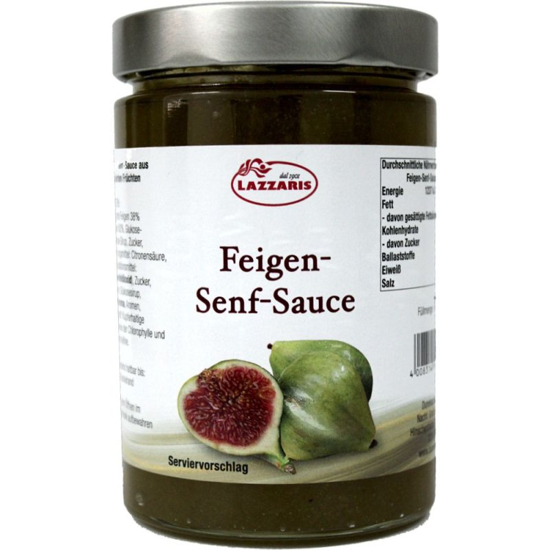 Lazzaris Feigen-Senf-Sauce aus kandierten Früchten (710g Gramm)