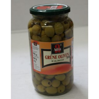 Adria Grüne Oliven ohne Stein (1x935ml Glas)