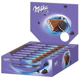 Milka & Oreo Schokoriegel mit Oreo-Keksstückchen (24x41g Riegel)