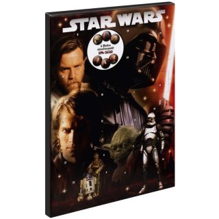 Adventskalender Star-Wars Schrift oben (120g, einzeln verpackte Schokolade)