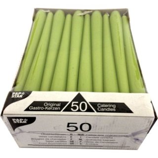 Papstar Leuchterkerzen in limonengrün, 25cm (50 Stck.)