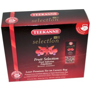 Teekanne Selection 1882 im Luxury Bag, Fruit Selection - fruchtig-frisch, 20 Portionen (20x 5,5 Gramm)