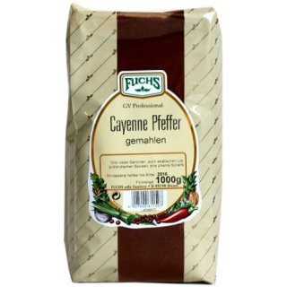 Fuchs Cayenne Pfeffer gemahlen (1x1Kg Beutel)