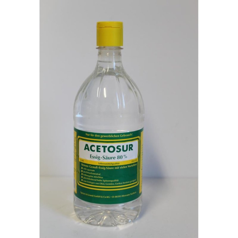 Produktbild von 10 Kg Essigsäure 80 % Lebensmittelqualität – Reine E 260, Höchste Reinheit Für Küche & Industrie (Gefahrgut)
