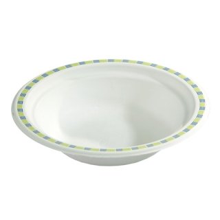 Papstar Teller, Schalen rund, 200ml. D=14 cm, H=4 cm, weiß mit Randdekor: Duett (50 Stck. Packung)