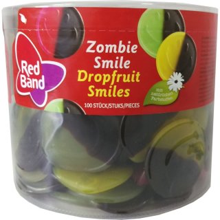 Red Band Zombie Smile Fruchtgummi mit Lakritz 100 Stck. (1X1,2kg Dose)