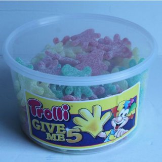 Trolli Give Me 5 Gummibonbons in Händeform, 150 Stck. (1X1,2kg Dose)