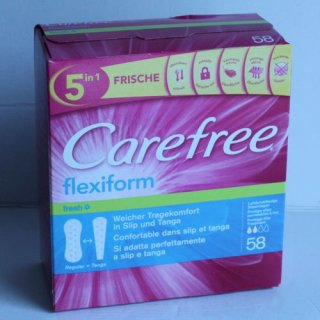Carefree Slipeinlagen Flexiform White mit Frischeduft (58er Packung)
