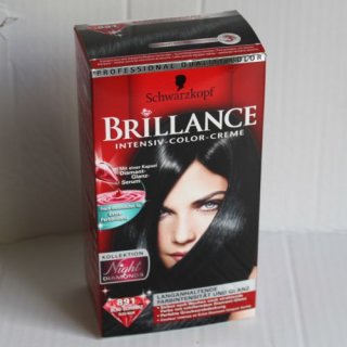 Schwarzkopf Brillance Intensiv-Color-Creme Stufe 3, 891 Blauschwarz (1 Karton)