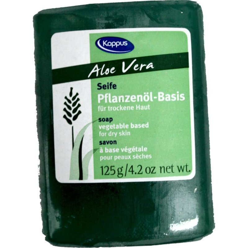Kappus Aloe Vera Seife Pflanzenl-Basis grn (125 g)