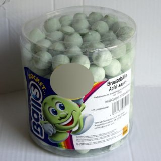 Rocket Balls Brausebälle Apfel in Runddose (200 Stück)