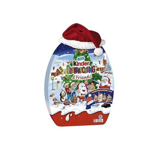 Adventskalender Kinder Überraschung and Friends (Weihnachtsmann rechts im Schnee) (431g)