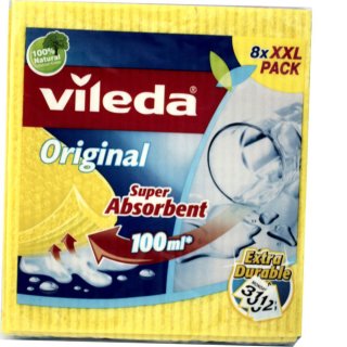 Vileda Schwammtuch XXL mit 10facher Saugkraft (8 Stck. Packung)