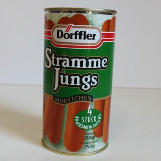 Dörffler Stramme Jungs Würstchen, 4 Stck. (1X250g Dose)