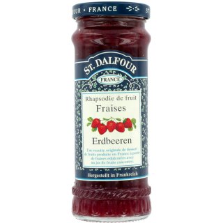 St Dalfour Rhapsodie de fruit Erdbeeren Fruchtaufstrich (284g Glas)