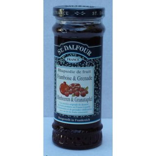 St Dalfour Rhapsodie de fruit Himbeeren und Granatapfel Fruchtaufstrich (284g Glas)