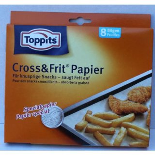 Toppits Cross und Frit Papier zum Backen 37x30cm (8 Bögen Packung)