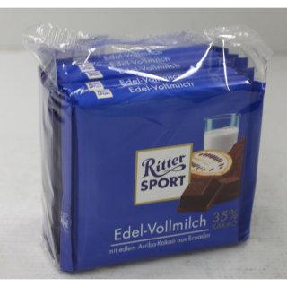Ritter Sport Edel Vollmilch (5x100g Packung)
