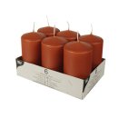 Pappstar Stumpenkerzen Terracotta (6 Stück)