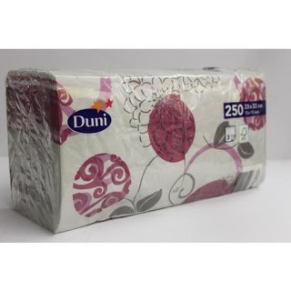 Duni Zelltuch Servietten Marlene dreilagig 33x33cm (250 Stck. Packung)