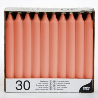 Papstar Tafelkerzen apricot , 2,15 x 19,6cm (30 Stück)