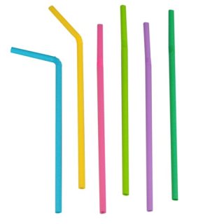 Papstar Jumbo Trinkhalme mit Knick, 8mm x 25cm (500 Stück)