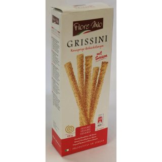 Fiore Mio Grissini knusprige Gebäckstangen mit Sesam (125g Packung)