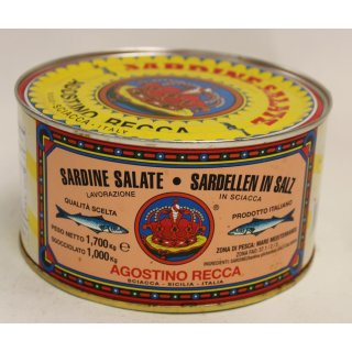 Agostino Recca Filetti di Alici Sardellenfilets in Salz (1000g)