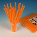Papstar Jumbo Trinkhalme orange, 25cm x 8mm (135 Stück)