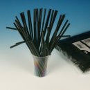 Papstar flex Trinkhalme schwarz, 24cm x 5mm 250 Stück
