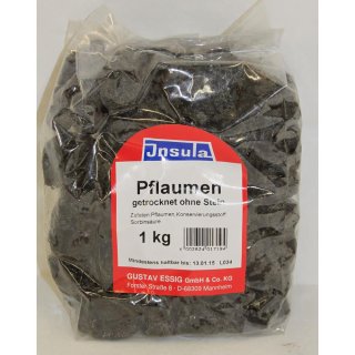 Insula Pflaumen getrocknet ohne Stein (1Kg Packung)