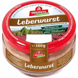 Müllers Hausmacher Wurst Leberwurst (160g Glas)
