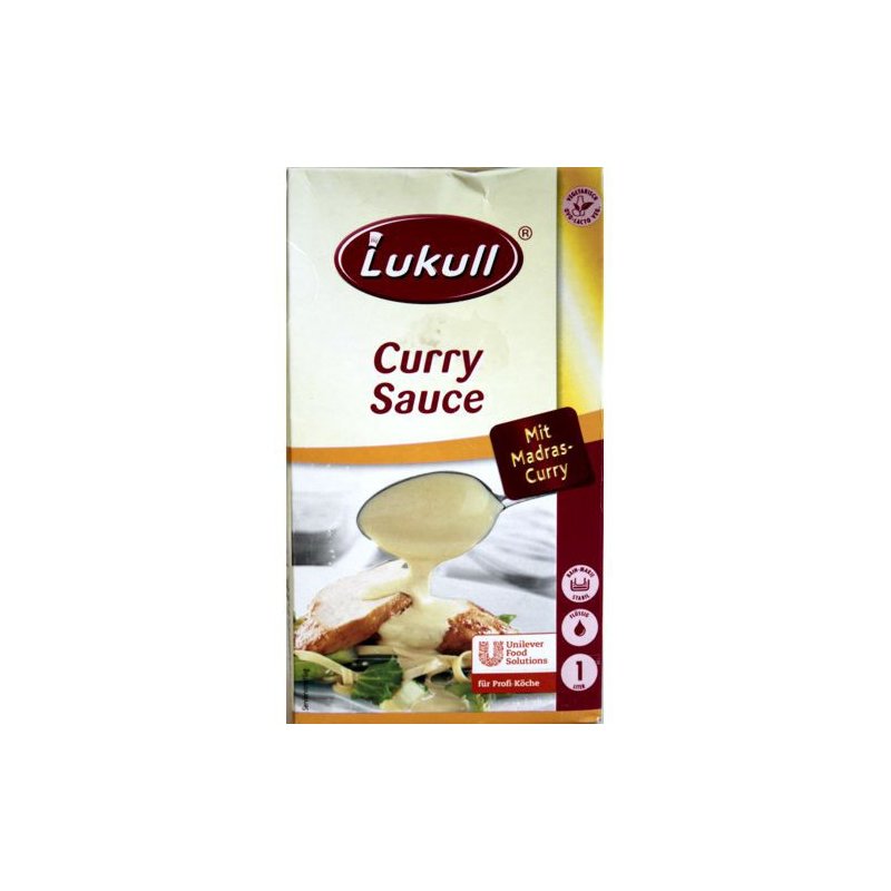 Lukull Curry Sauce mit Madras-Curry (1x1L Packung)