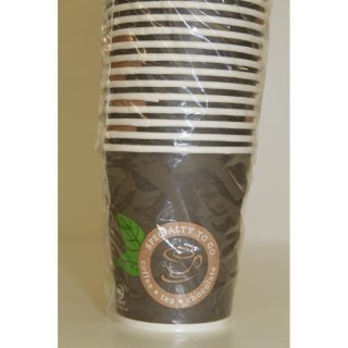 Papstar ToGo Pappbecher mit Druck 200ml (80 Stück)