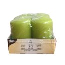 Papstar Stumpenkerzen kiwi, Ø 50 mm x 80 mm (4...