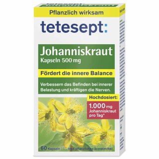 tetesept Johanniskraut Kapseln Pflanzliches Arzneimittel (100Stk Packung)