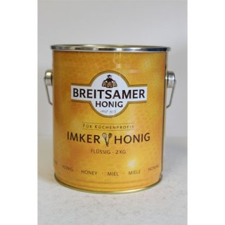 Breitsamer Honig Imkergold Goldklar (2kg Eimer)