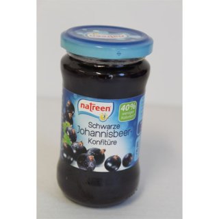 Natreen Schwarze Johannisbeere Kalorienreduzierte Konfitüre (225g Glas)