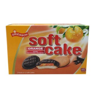 Griesson Soft Cake Orange Zartes Eigebäck mit Fruchtfüllung (1x300g Packung)