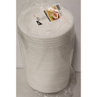 Pappstar Salatschale, EPS ungeteilt, 750ml, D22,5cm  H3,5cm weiss, laminiert "B3" (100 Stck.)