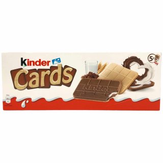 Ferrero Kinder Cards Kekse mit Milch und Kakaofüllung (128g Packung)